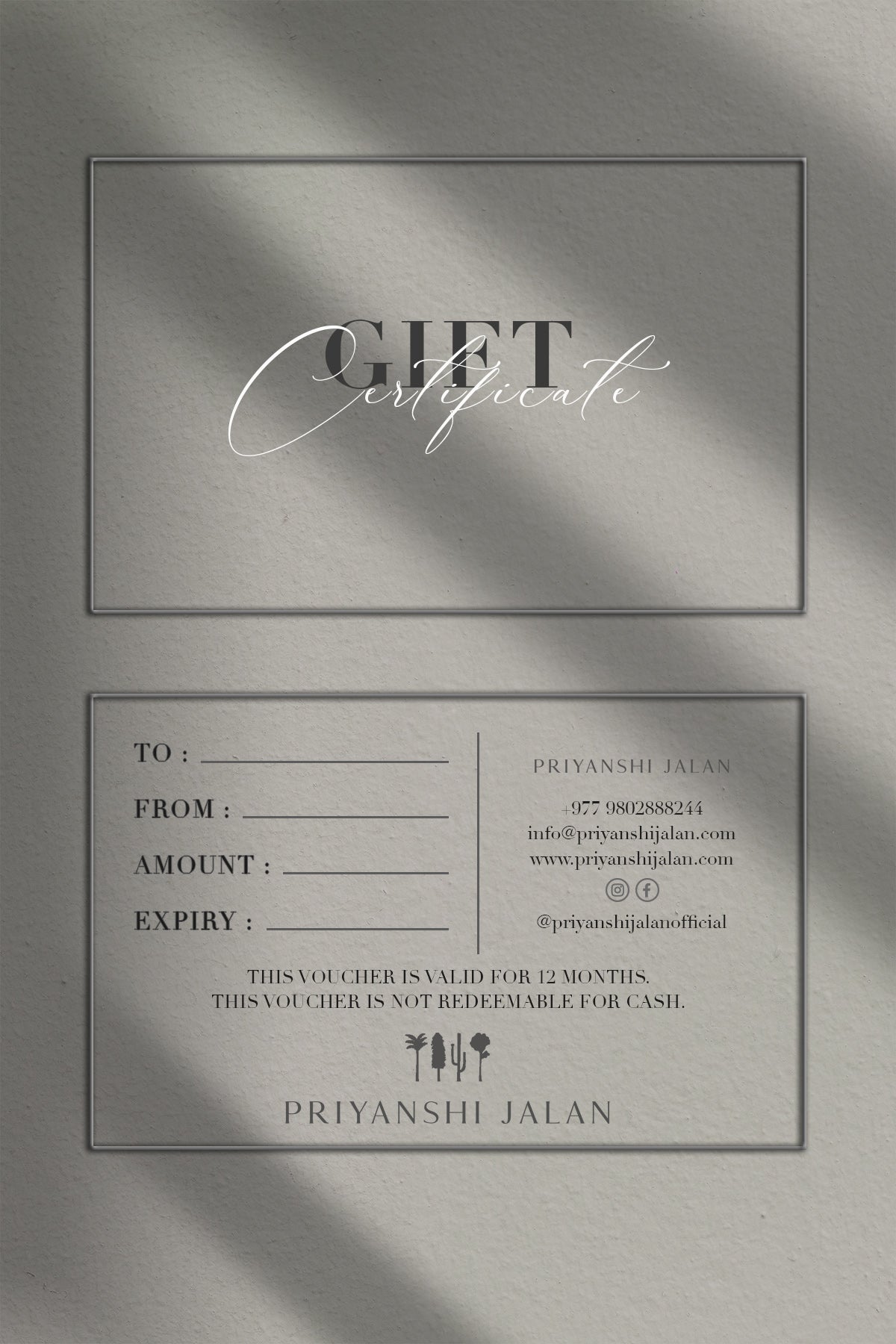 Priyanshi Jalan Gift Card